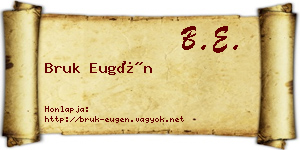 Bruk Eugén névjegykártya